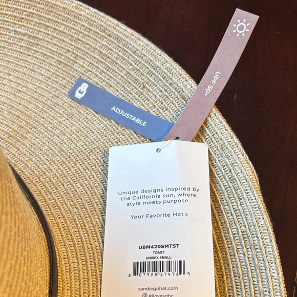 San Diego Hat Company Tan Wide Brim Hat Unisex - Picture 2 of 7